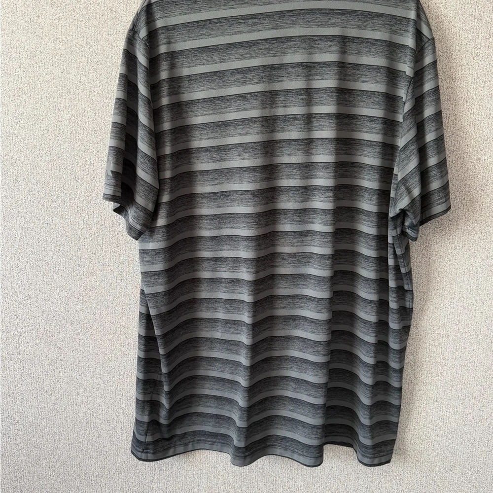 adidas‎ Charcoal Striped Polo Shirt